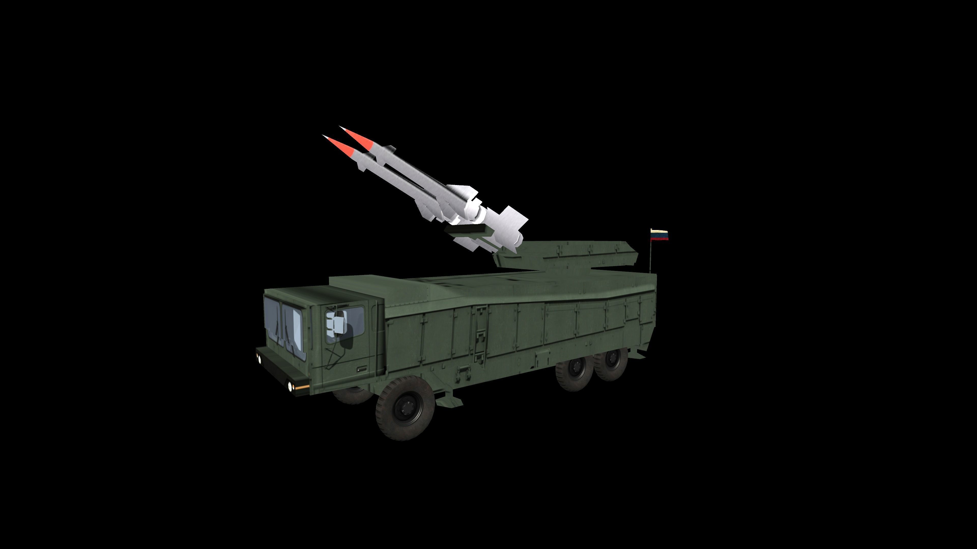 PECHORA M2 - S-125 Low-poly 3D model_12
