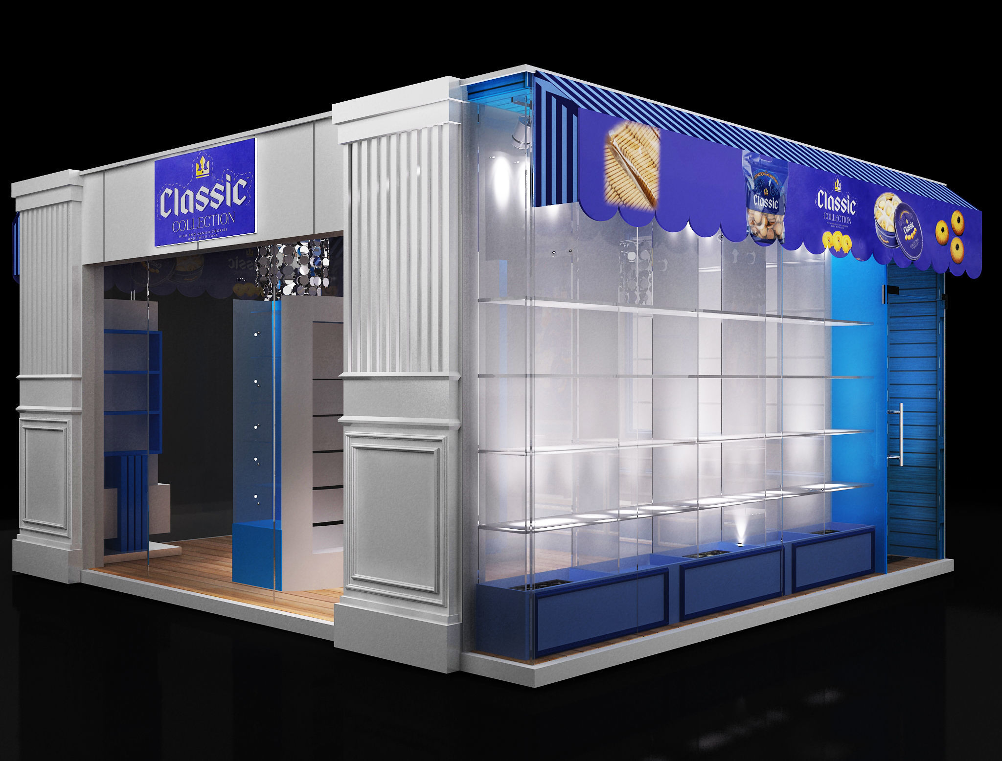 Model shop Store market sweet Biscuits and cookies selling a268  3D model_4