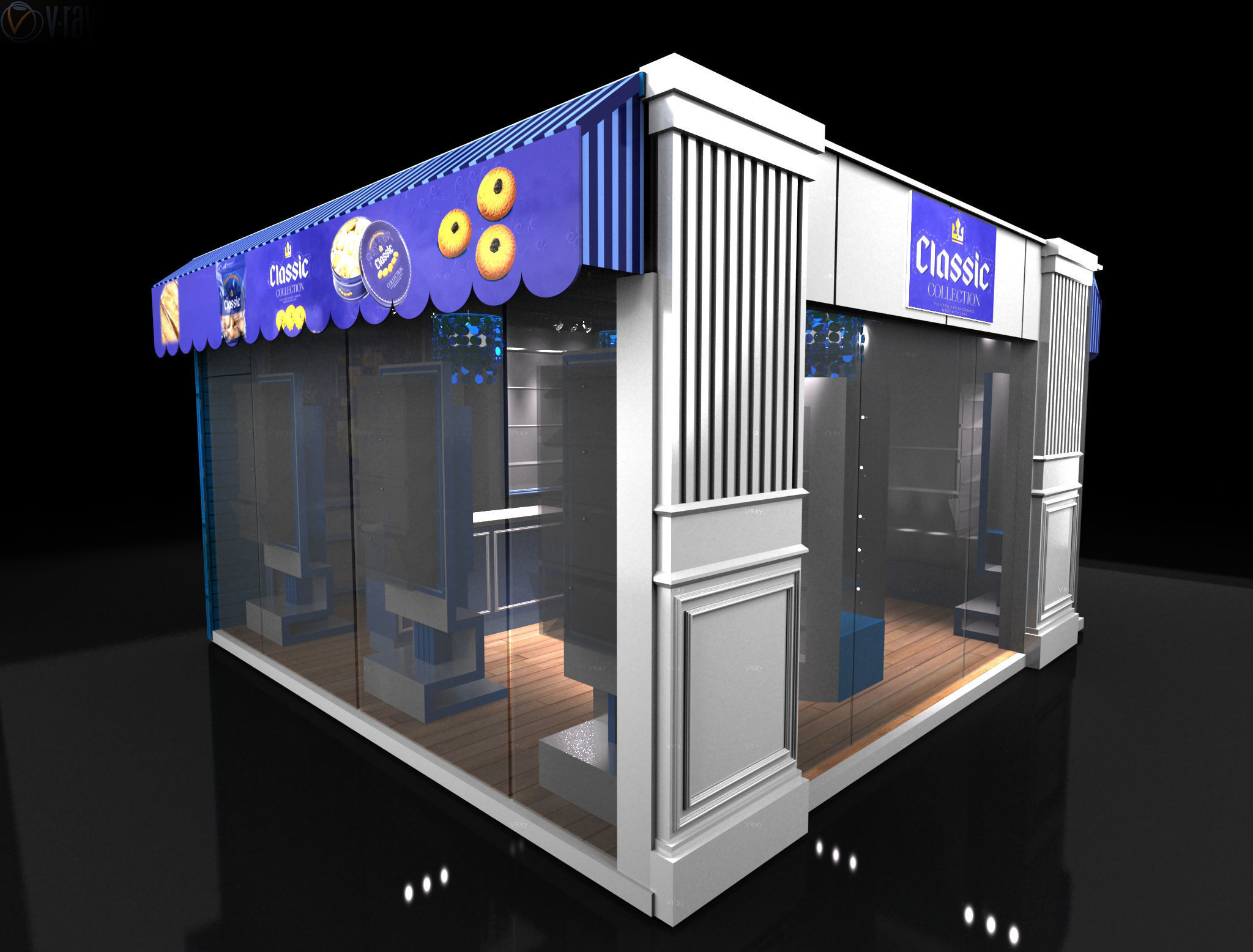 Model shop Store market sweet Biscuits and cookies selling a268  3D model_14