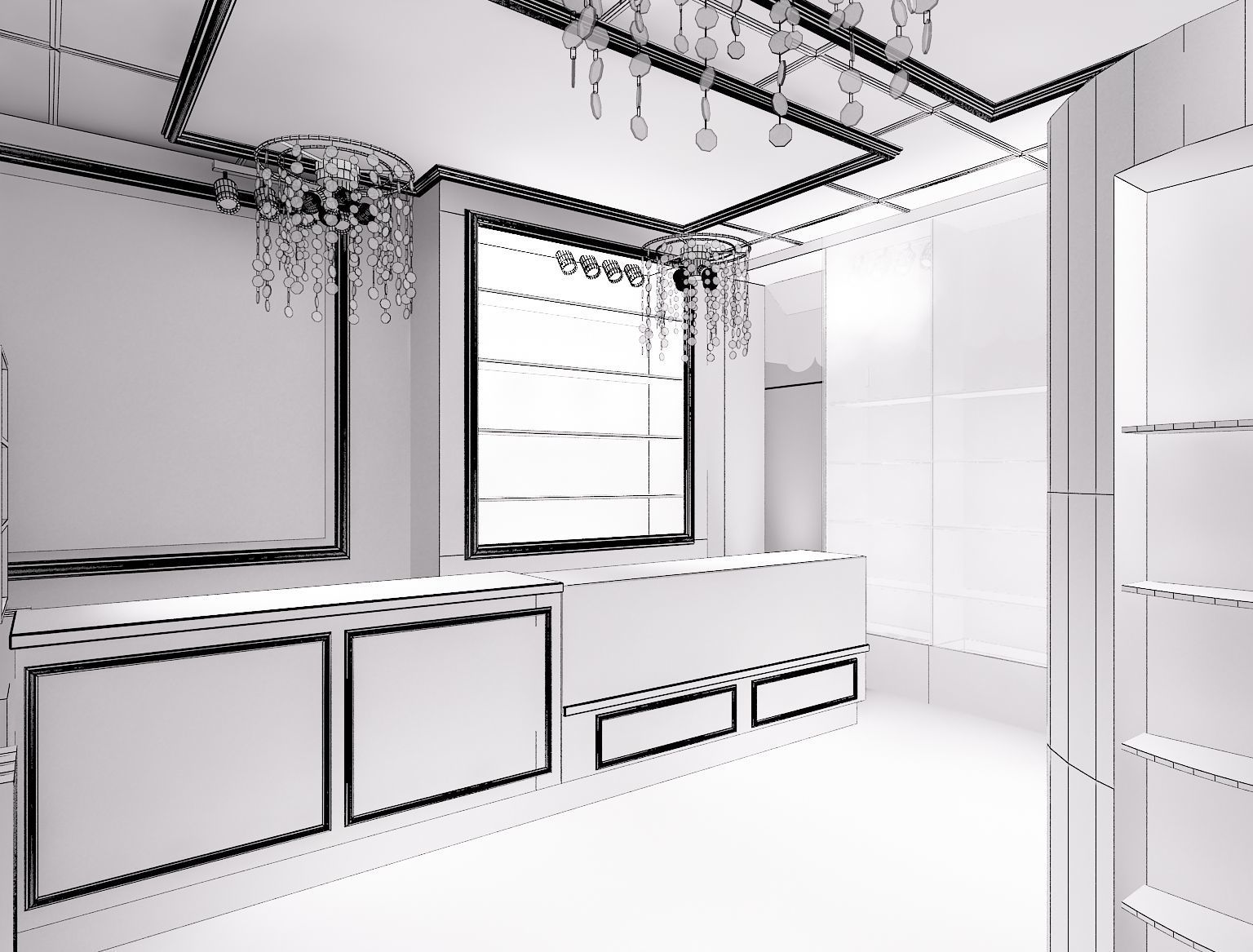 Model shop Store market sweet Biscuits and cookies selling a268  3D model_10