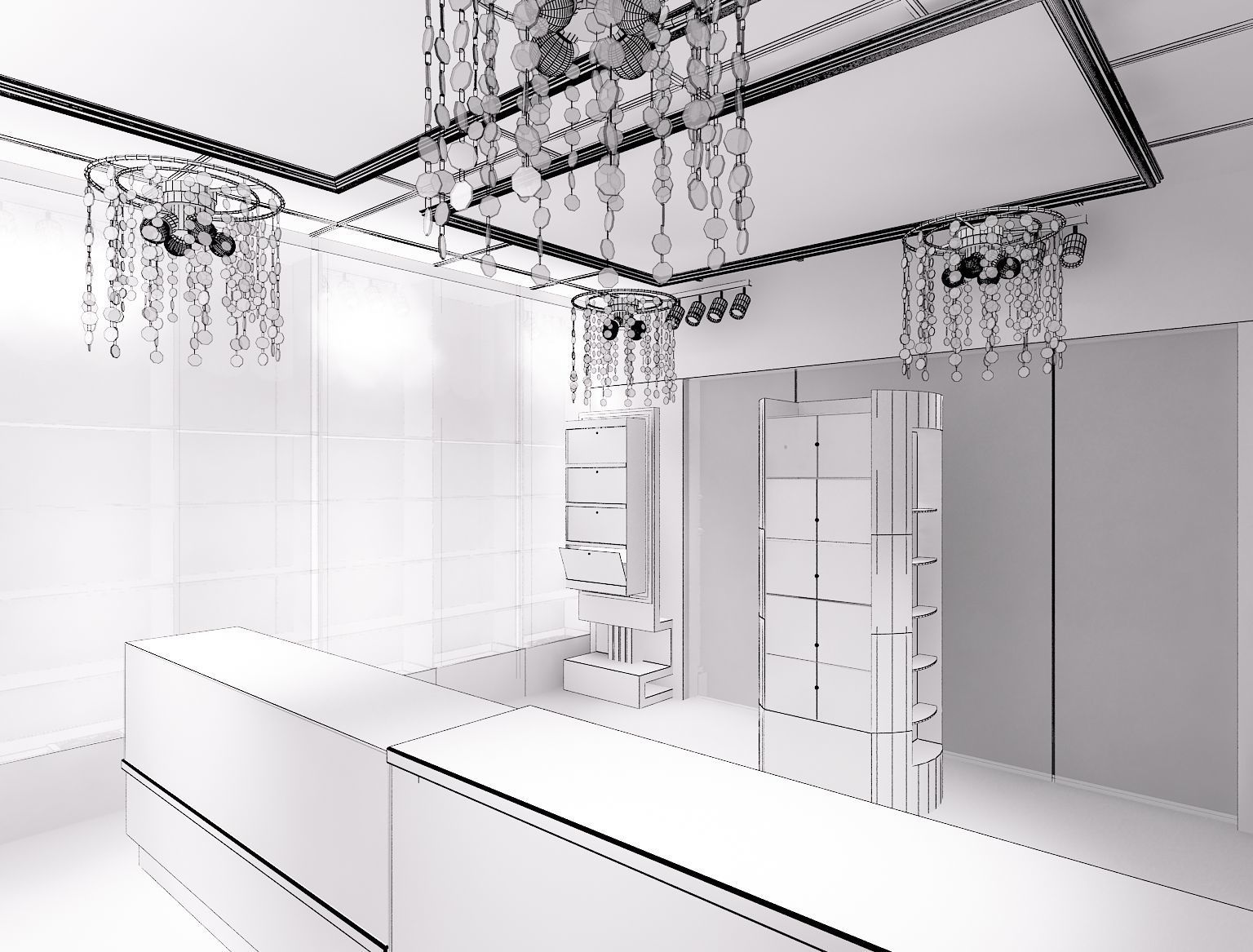 Model shop Store market sweet Biscuits and cookies selling a268  3D model_7