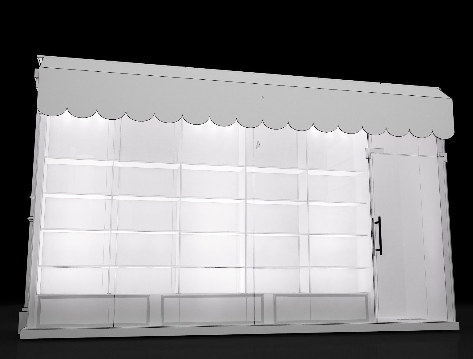 Model shop Store market sweet Biscuits and cookies selling a268  3D model_3