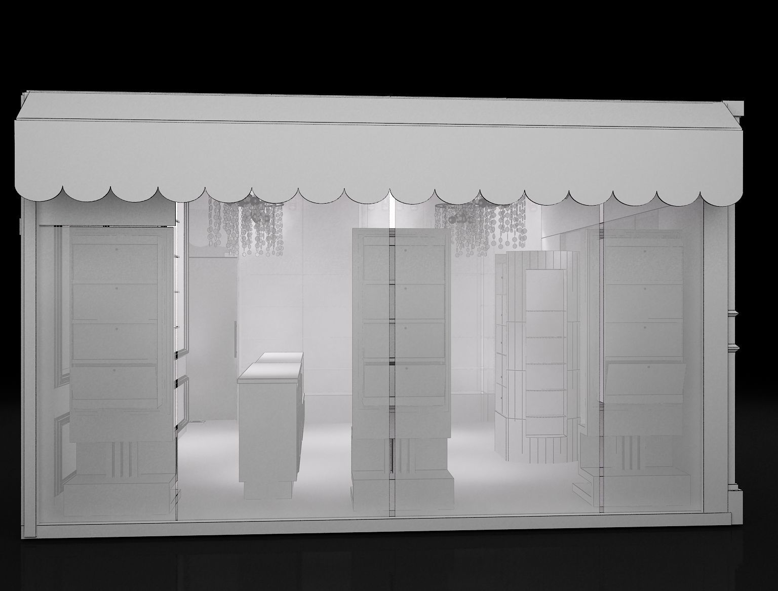 Model shop Store market sweet Biscuits and cookies selling a268  3D model_1