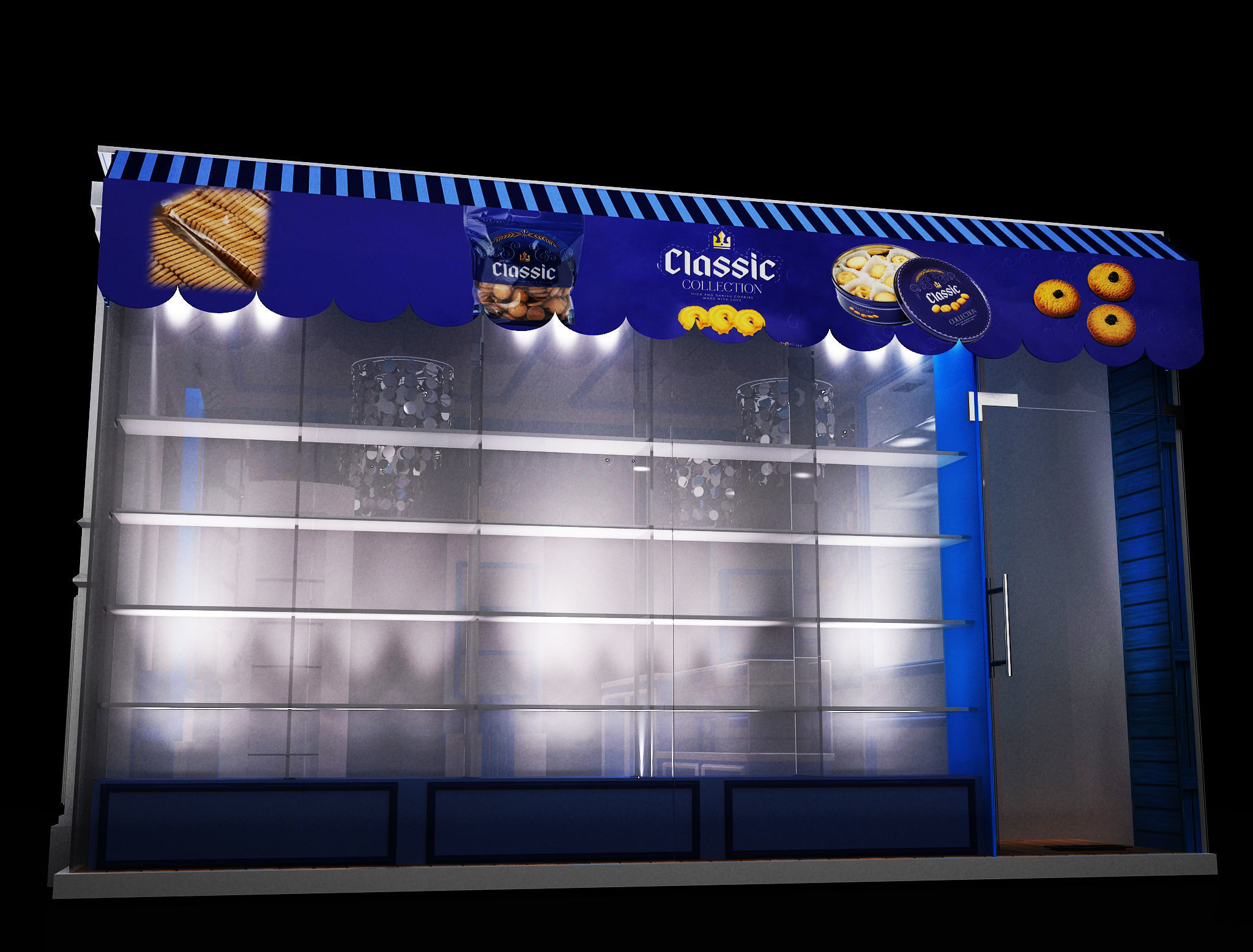 Model shop Store market sweet Biscuits and cookies selling a268  3D model_2