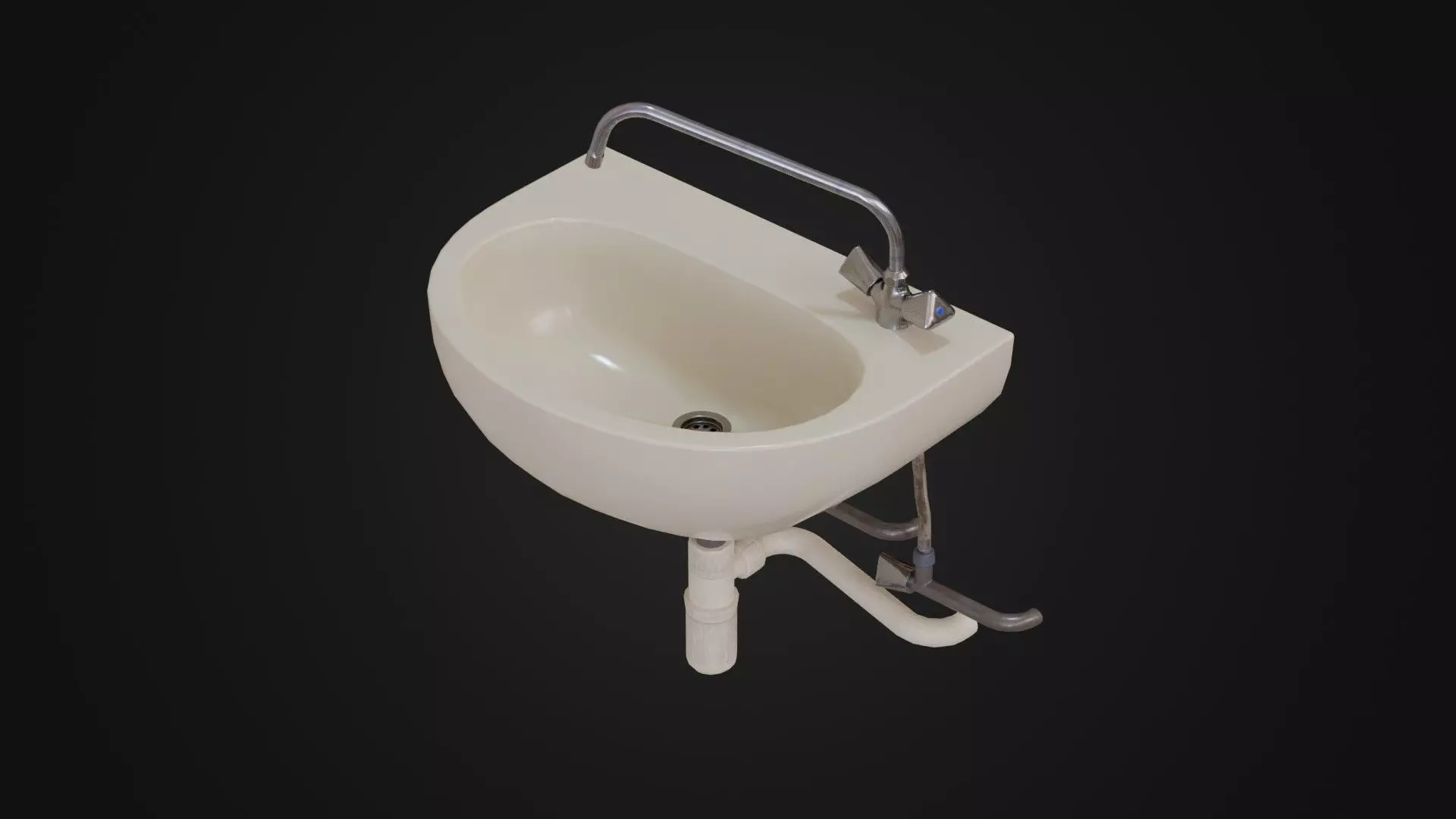 Old Soviet Sink 01 Low-poly 3D model