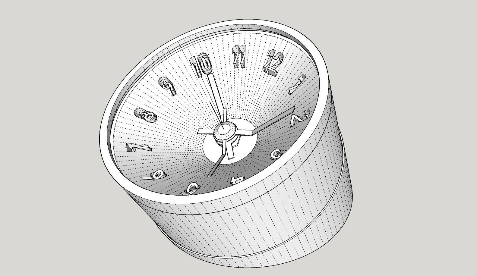 Clock A03 114 mm Printable 3D print model_8