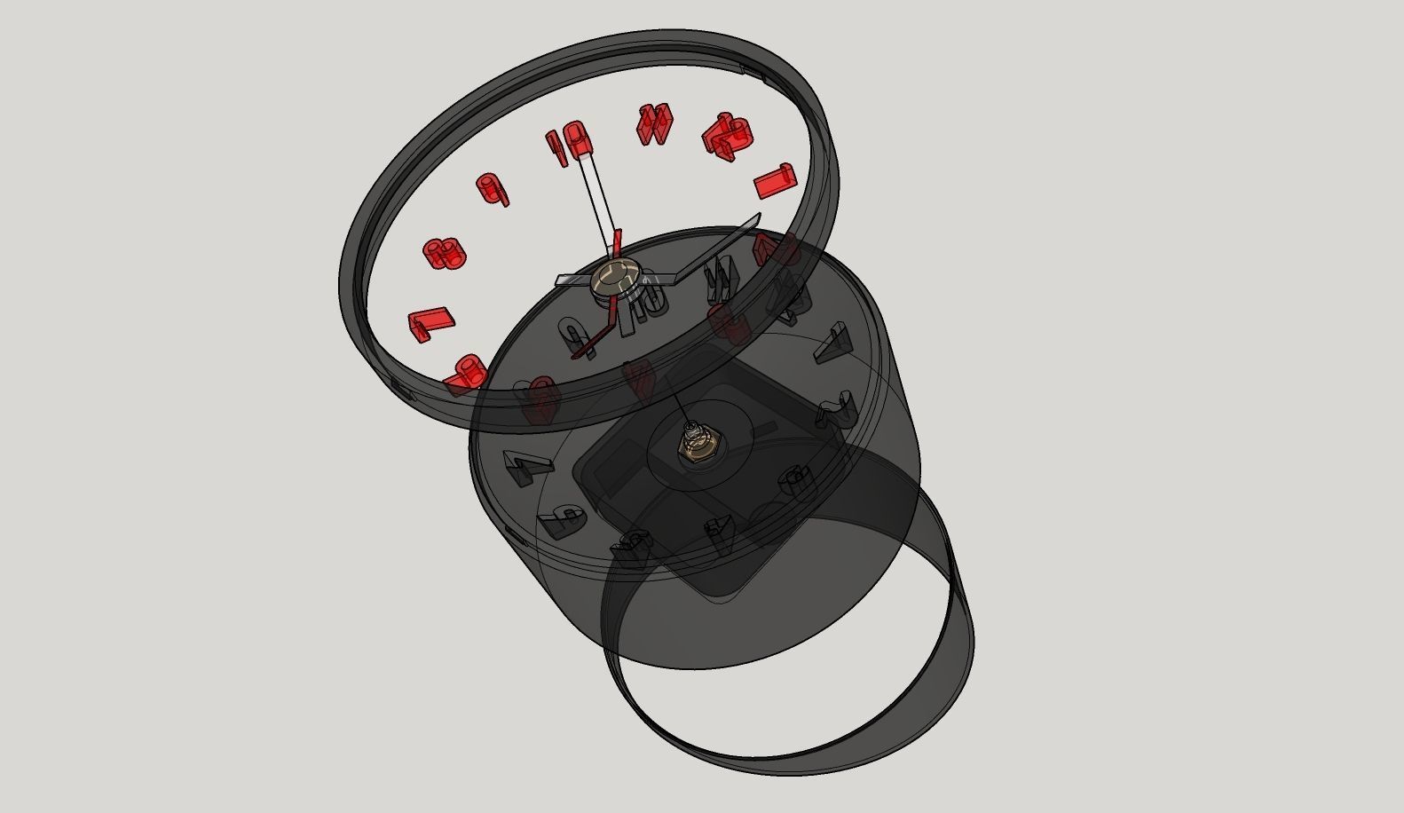 Clock A03 114 mm Printable 3D print model_10