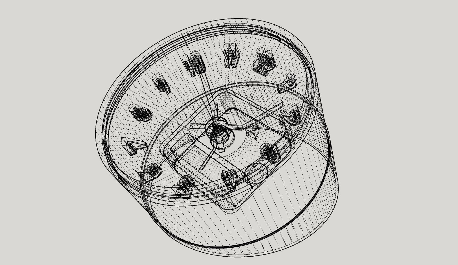 Clock A03 114 mm Printable 3D print model_7