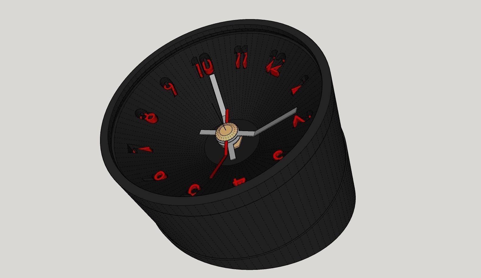 Clock A03 114 mm Printable 3D print model_5