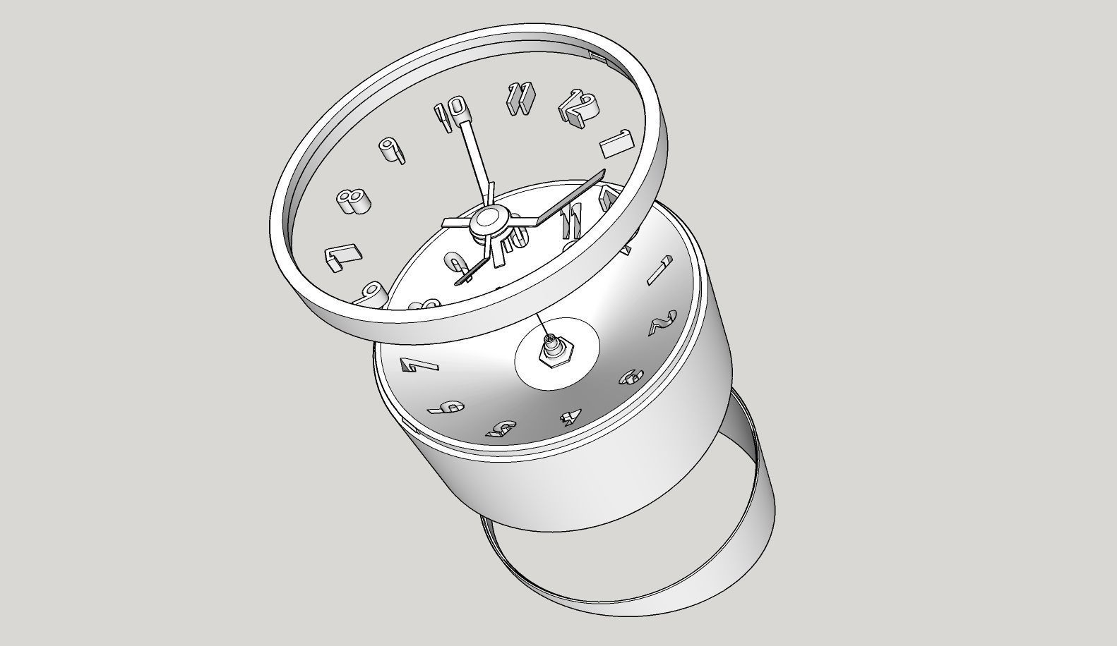 Clock A03 114 mm Printable 3D print model_9