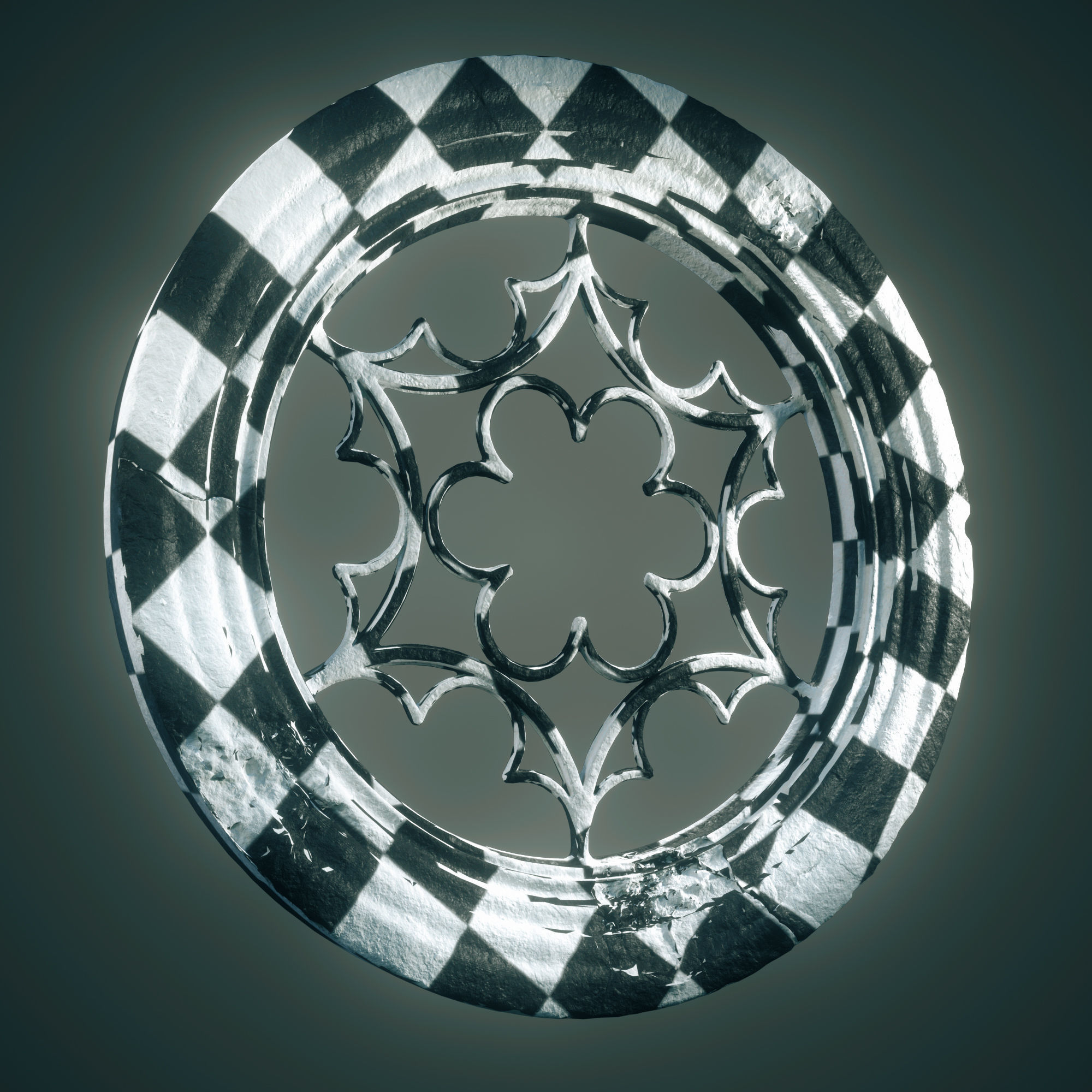 Medieval Circular Windows 01 3D model_2