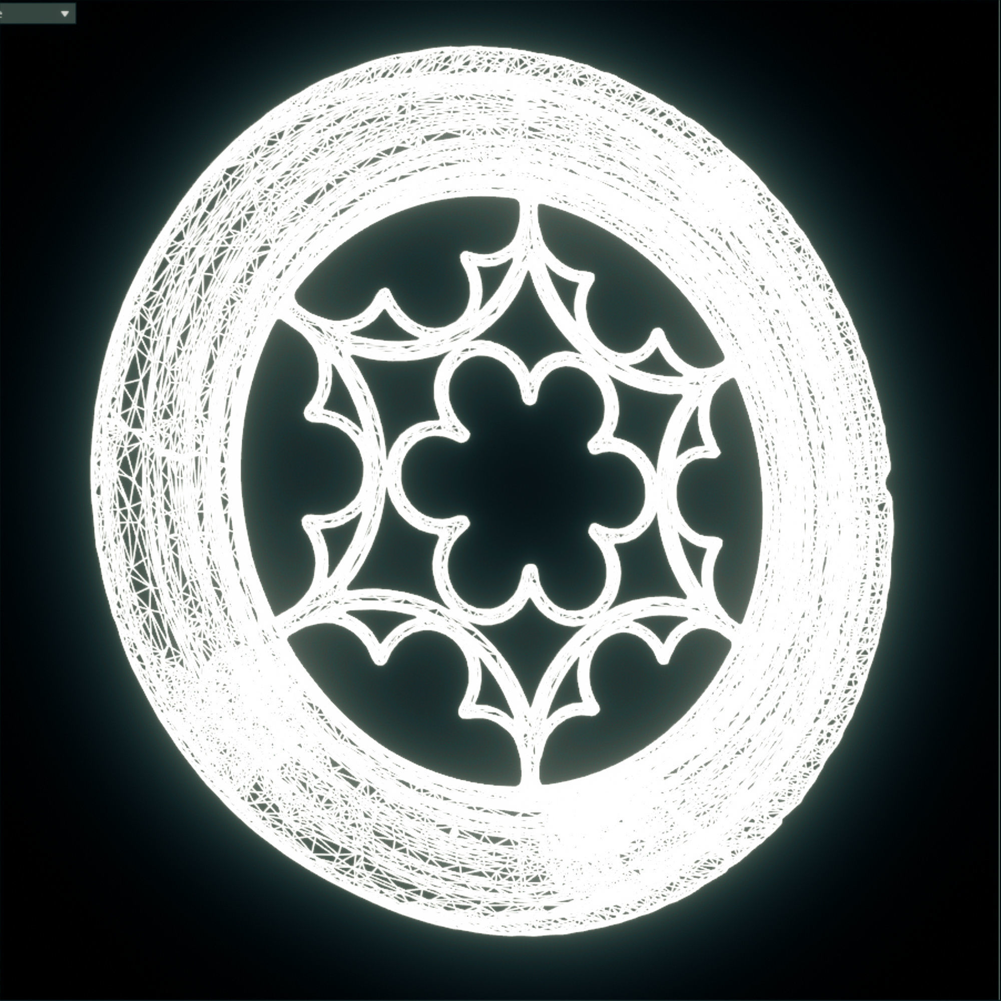 Medieval Circular Windows 01 3D model_4