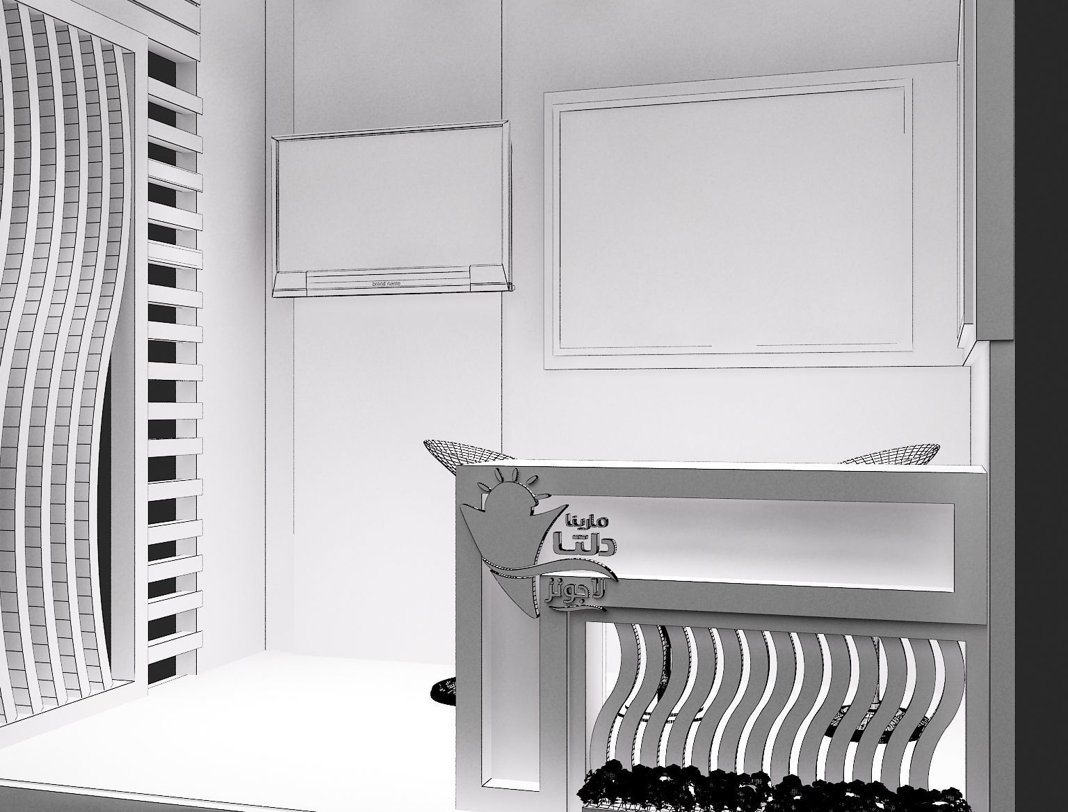 Booth Exhibition Stand a263 3D model_10