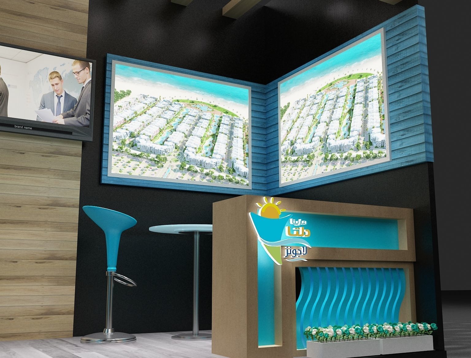 Booth Exhibition Stand a263 3D model_8