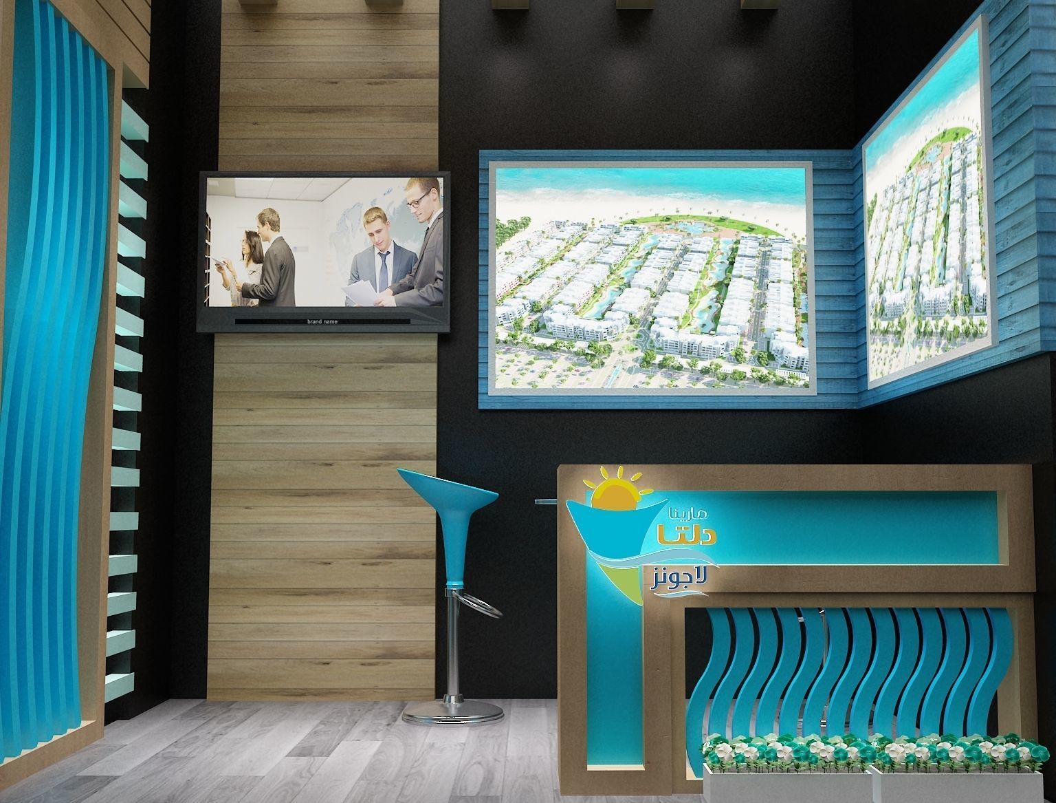 Booth Exhibition Stand a263 3D model_14