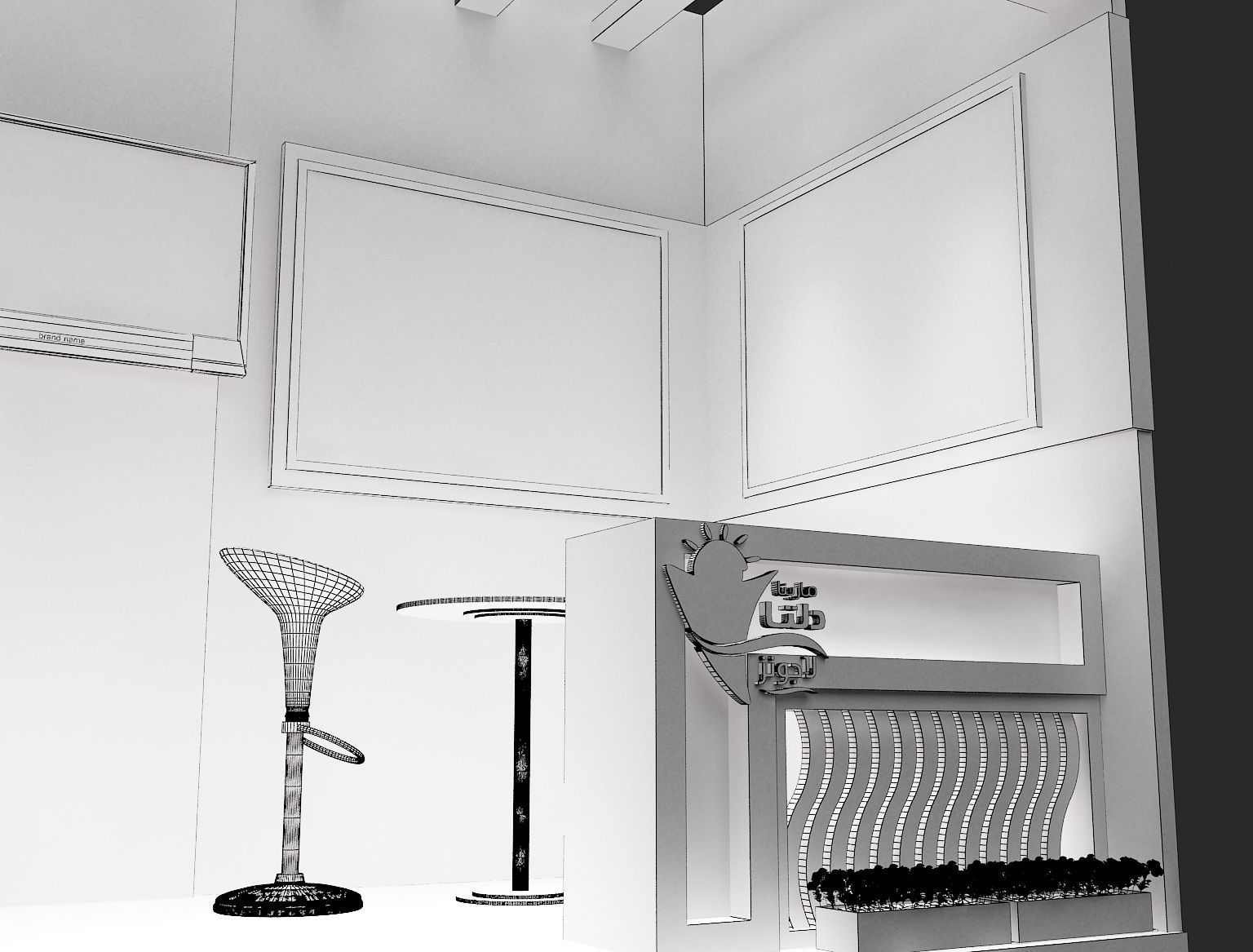 Booth Exhibition Stand a263 3D model_9