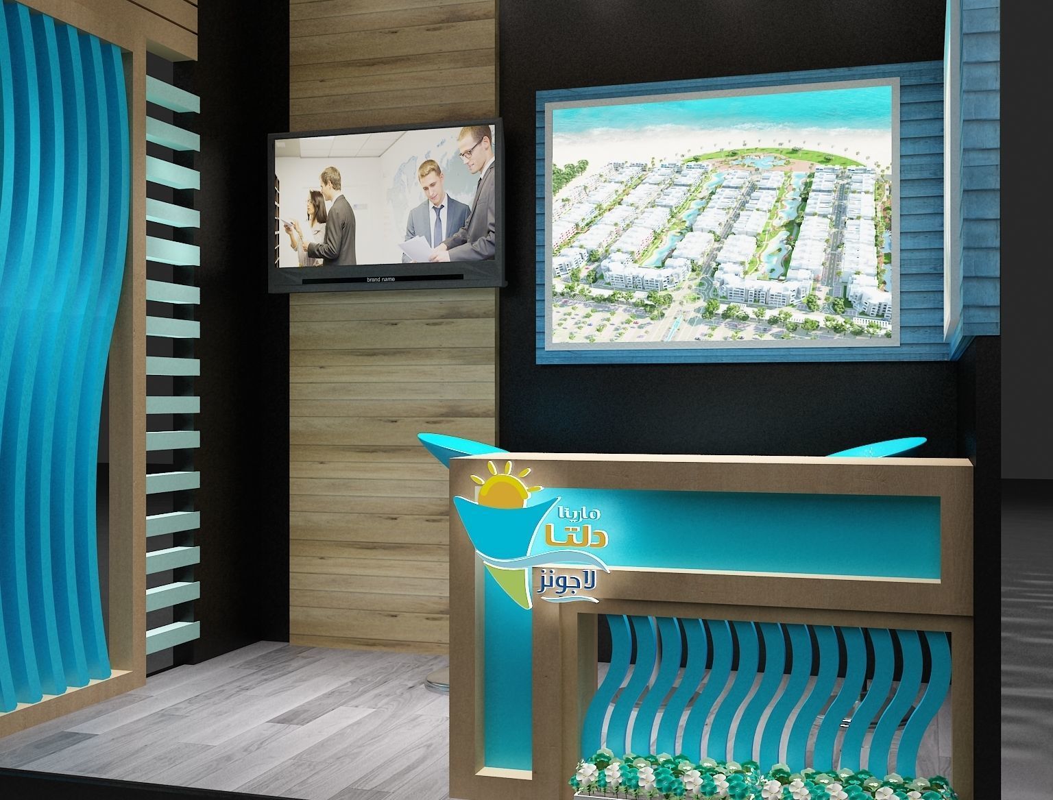 Booth Exhibition Stand a263 3D model_11