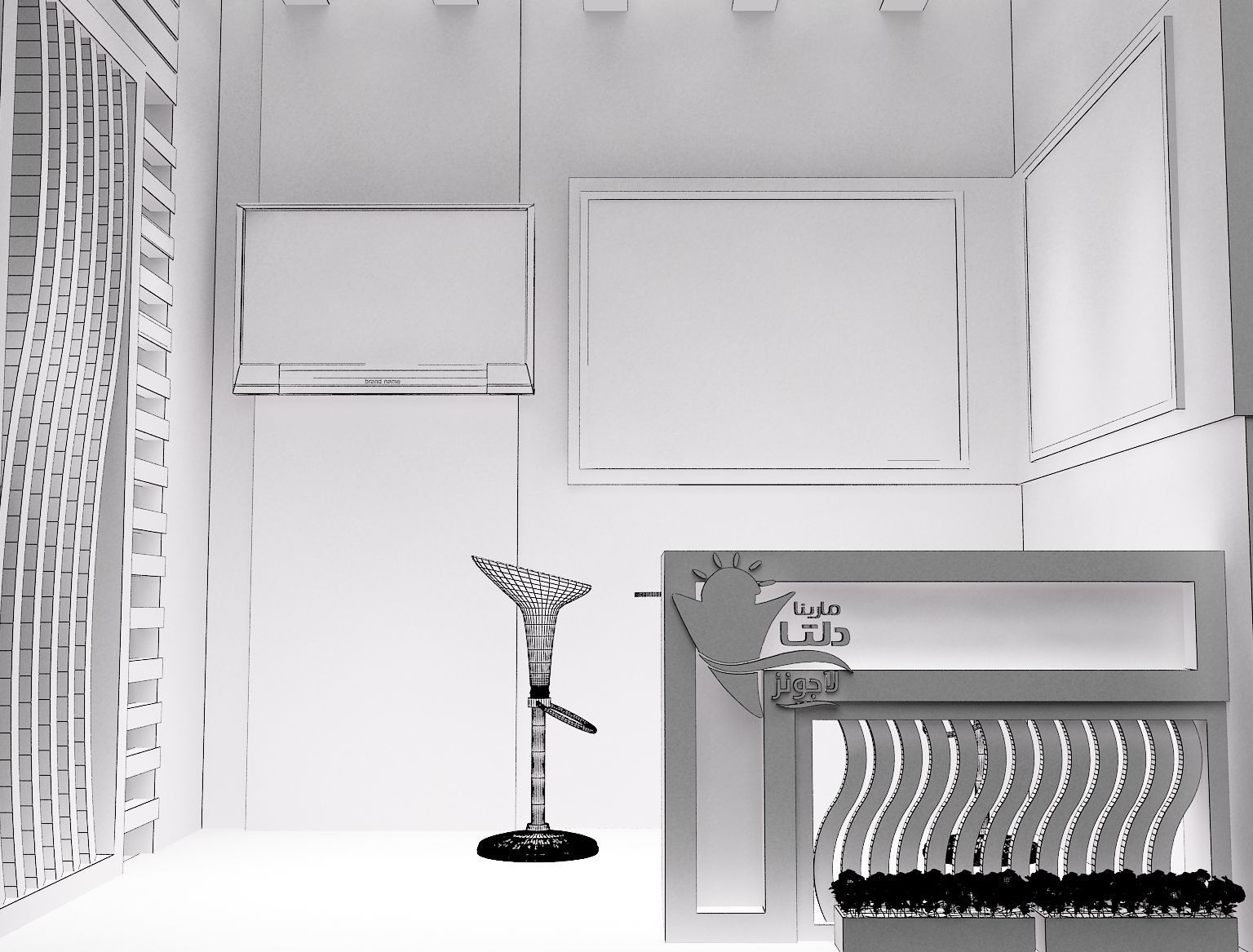 Booth Exhibition Stand a263 3D model_15