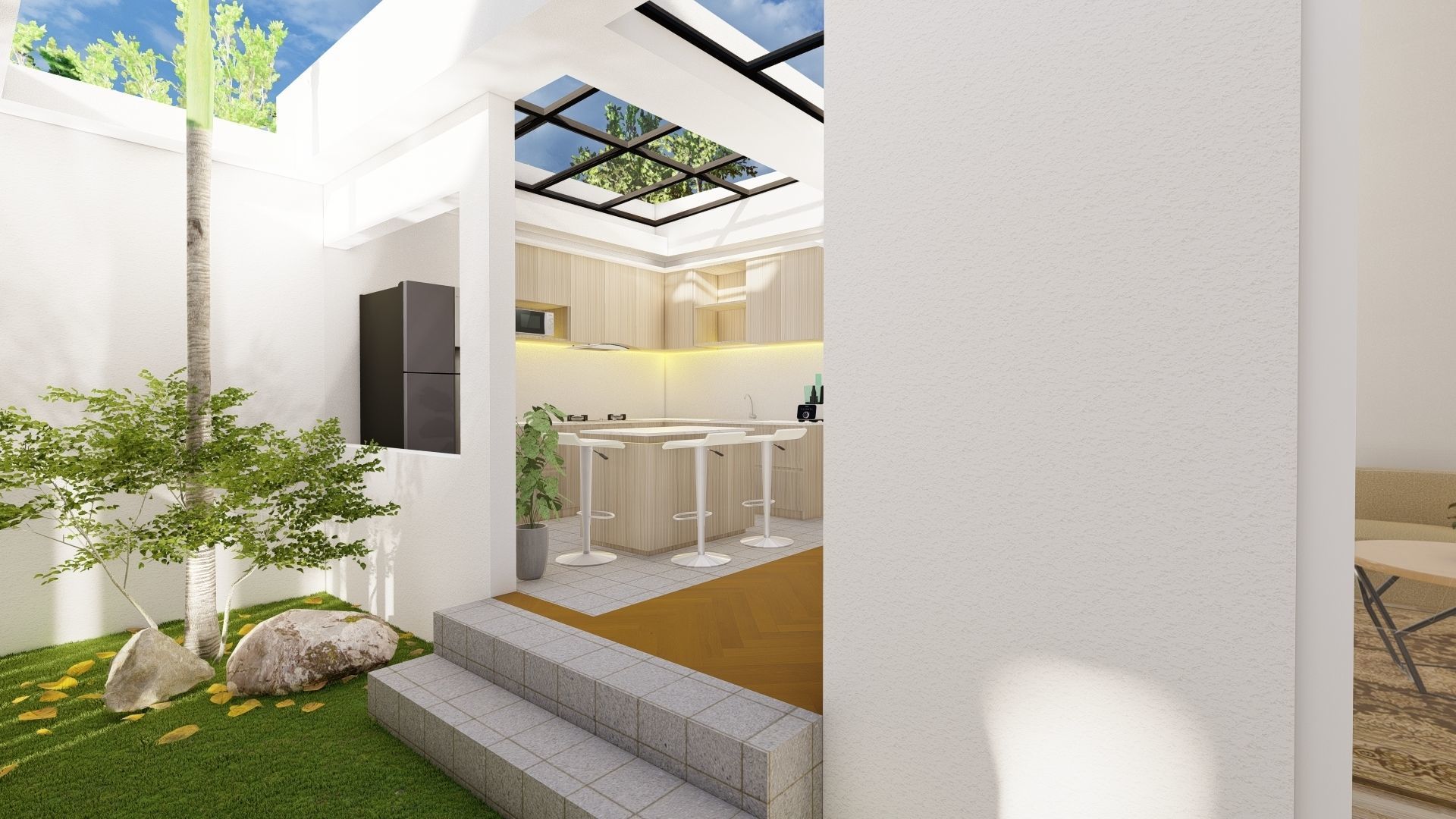 open space house  3D model_1