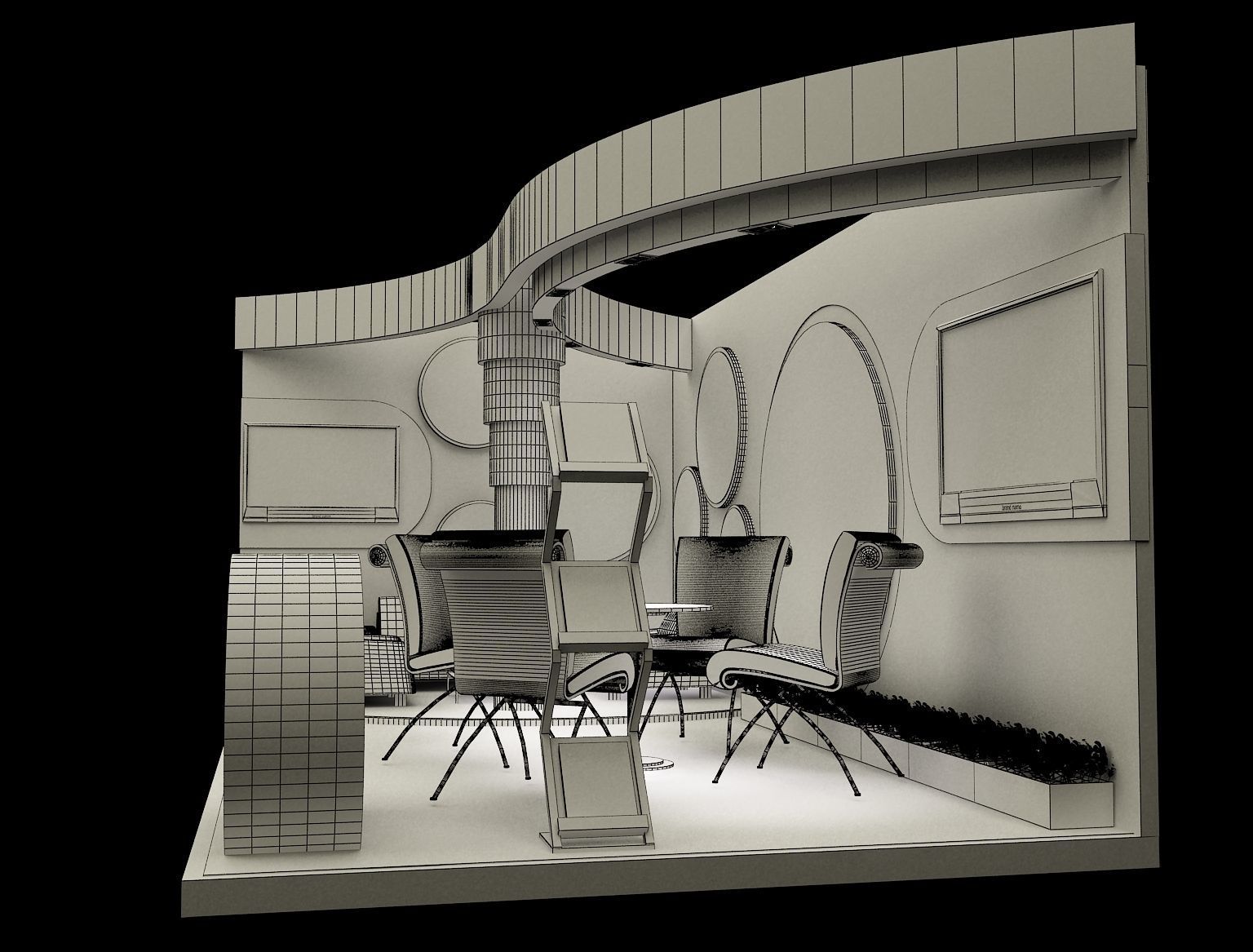 Booth Exhibition Stand a255b 3D model_7