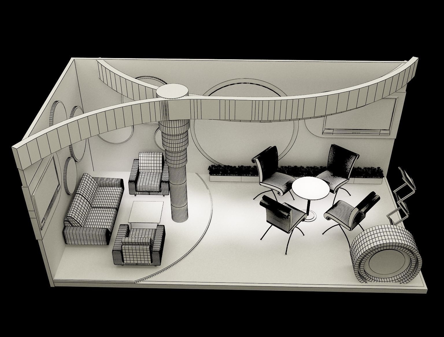 Booth Exhibition Stand a255b 3D model_5
