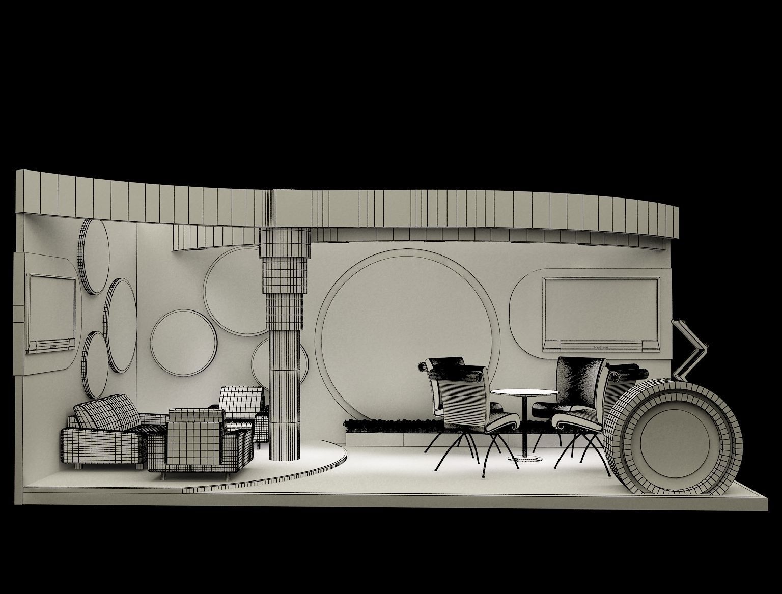 Booth Exhibition Stand a255b 3D model_3