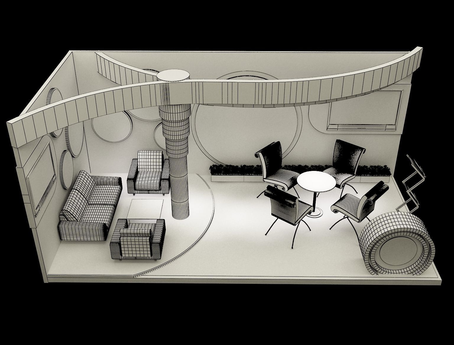 Booth Exhibition Stand a255b 3D model_9