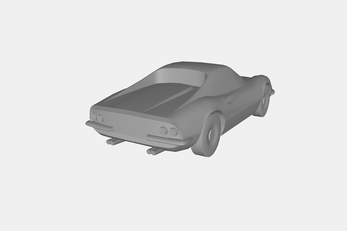 Ferrari Dino 246 GT 1969 Low-poly 3D model_21