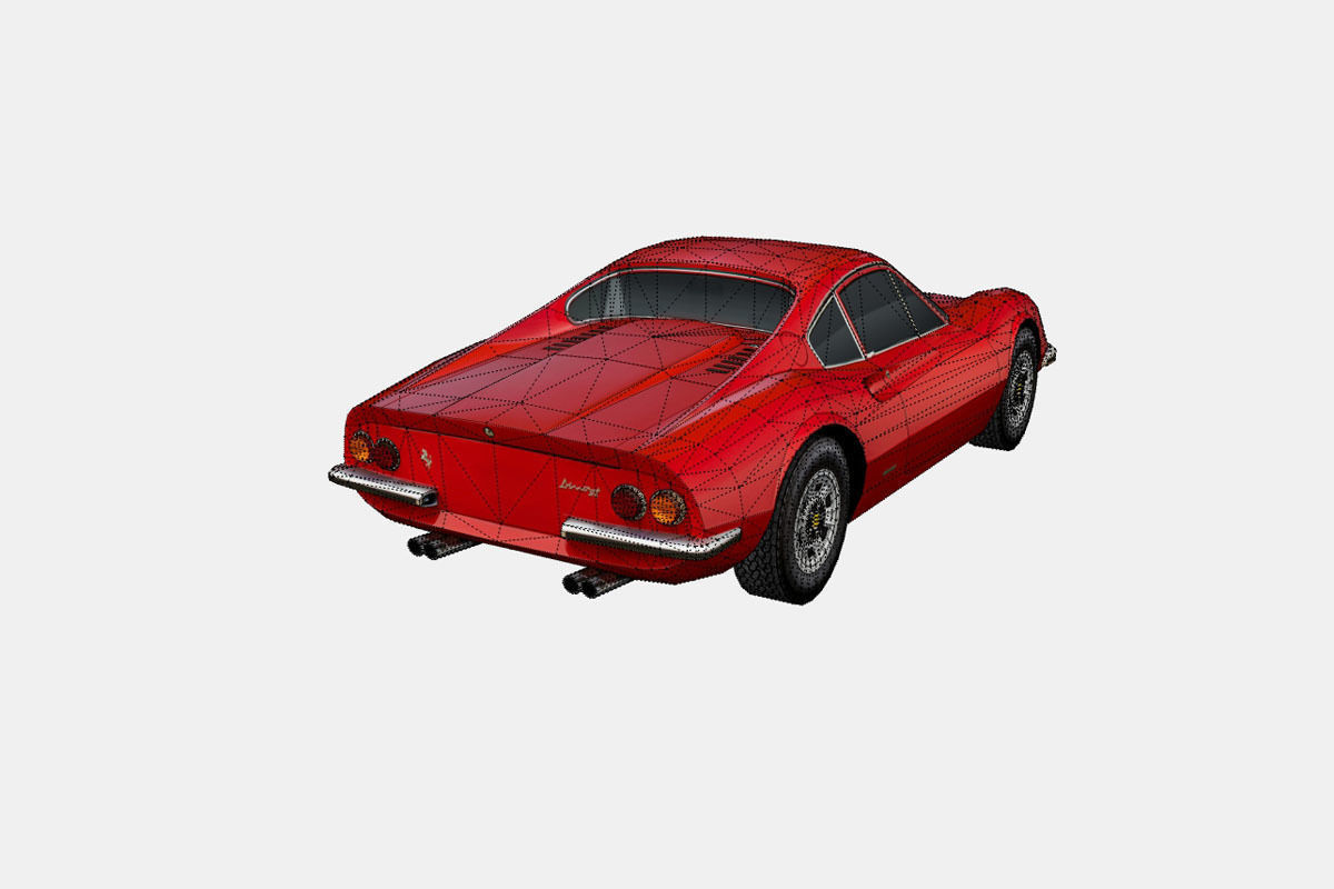 Ferrari Dino 246 GT 1969 Low-poly 3D model_17