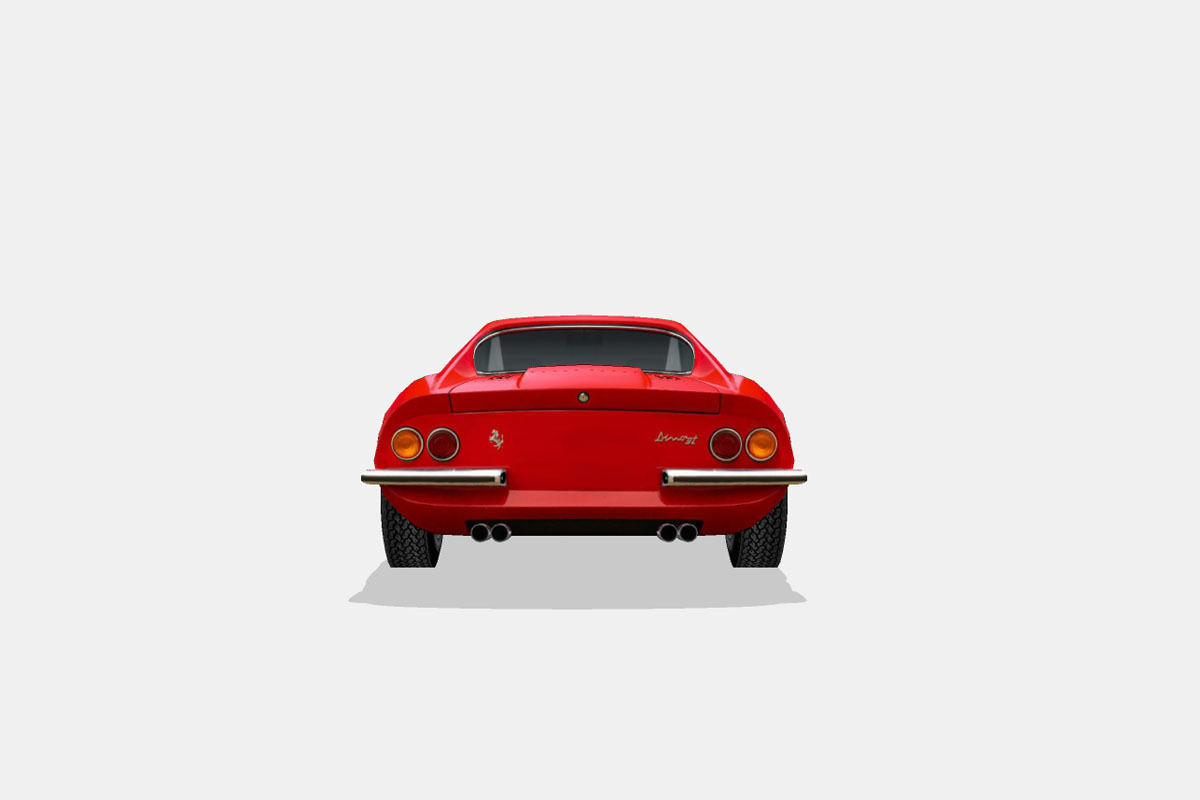 Ferrari Dino 246 GT 1969 Low-poly 3D model_8