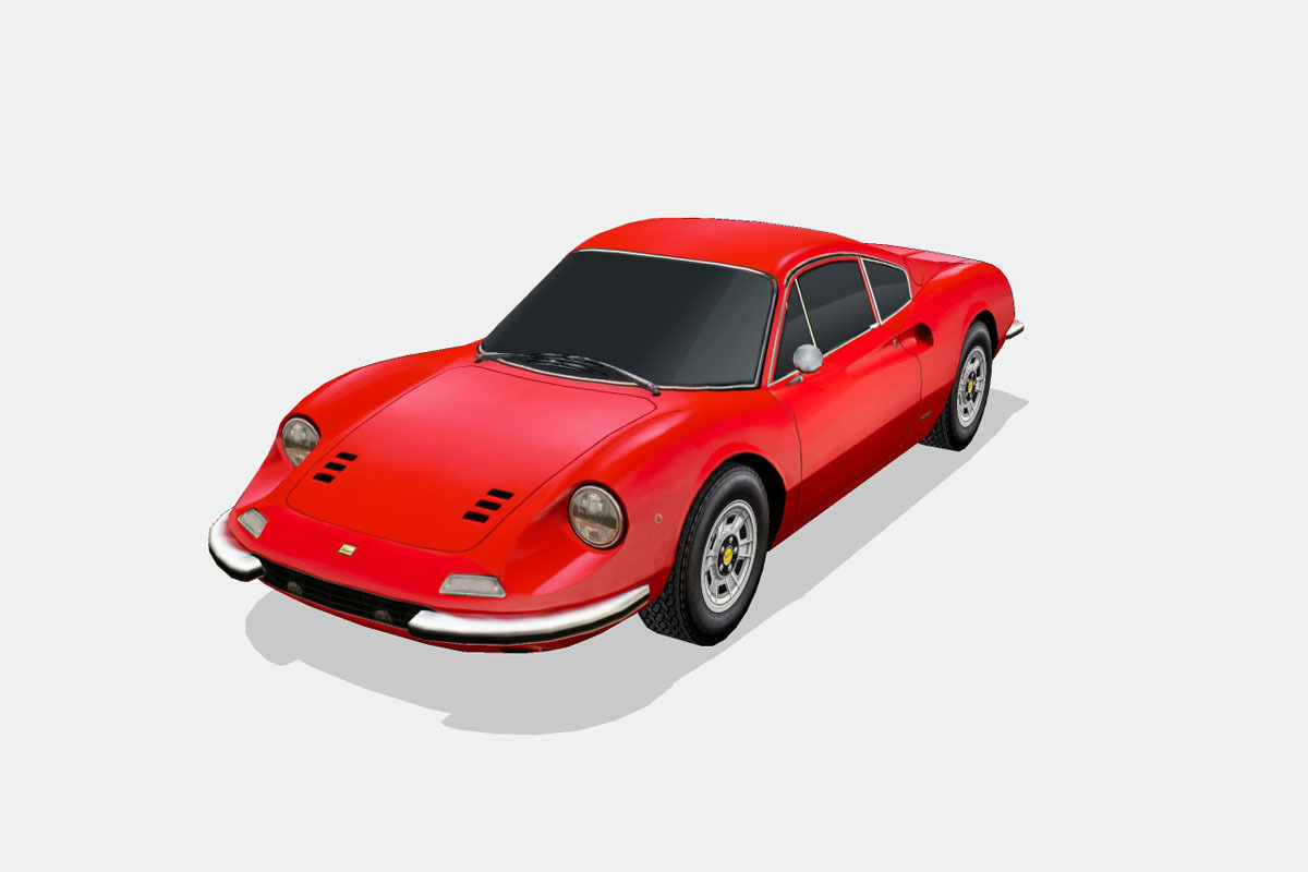 Ferrari Dino 246 GT 1969 Low-poly 3D model_5