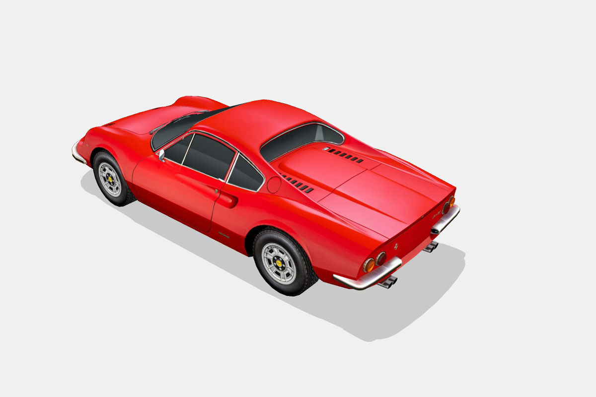 Ferrari Dino 246 GT 1969 Low-poly 3D model_7