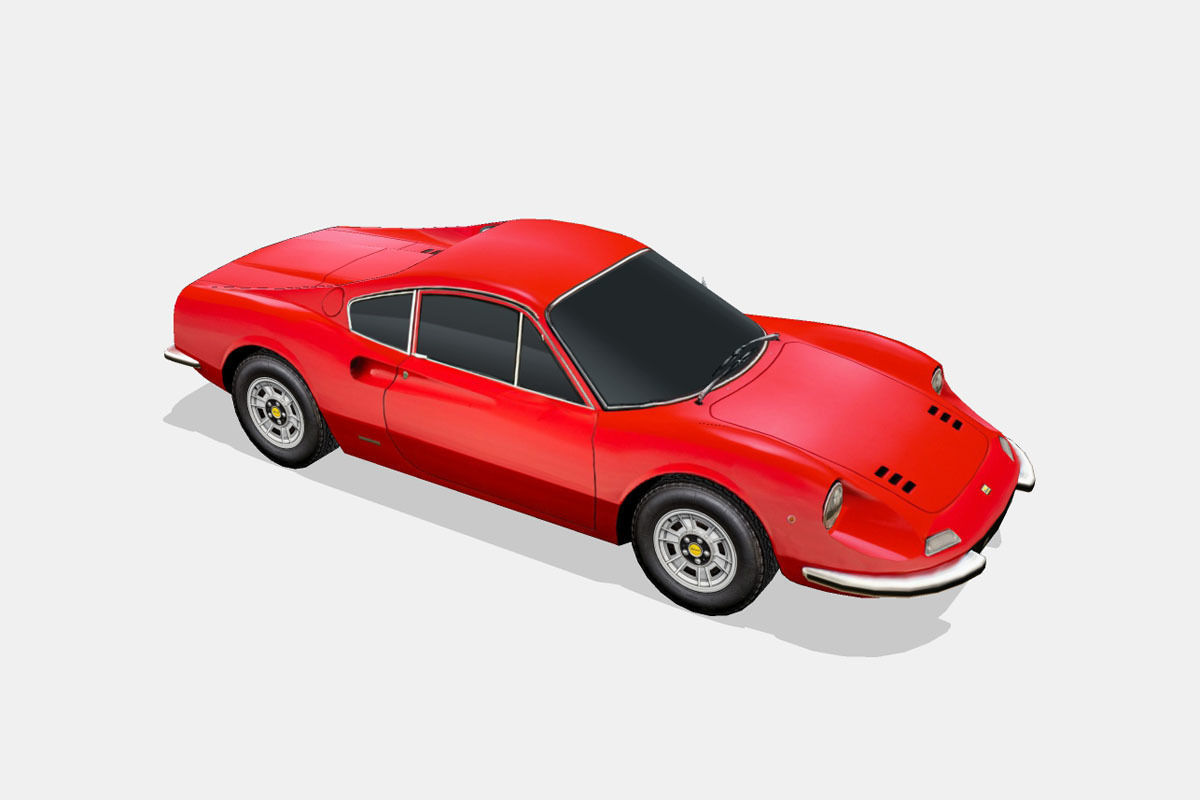 Ferrari Dino 246 GT 1969 Low-poly 3D model_14