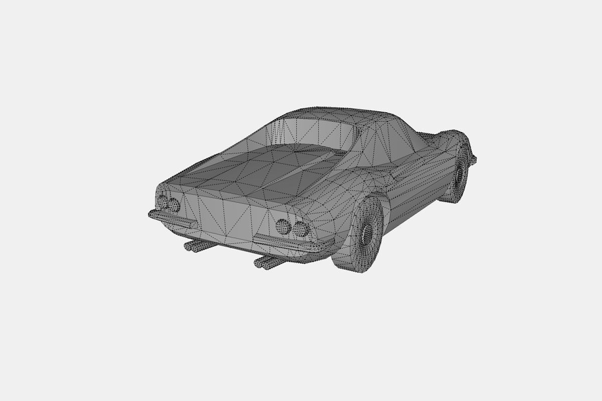 Ferrari Dino 246 GT 1969 Low-poly 3D model_19
