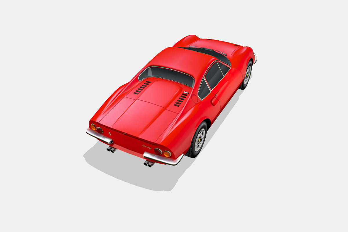 Ferrari Dino 246 GT 1969 Low-poly 3D model_10