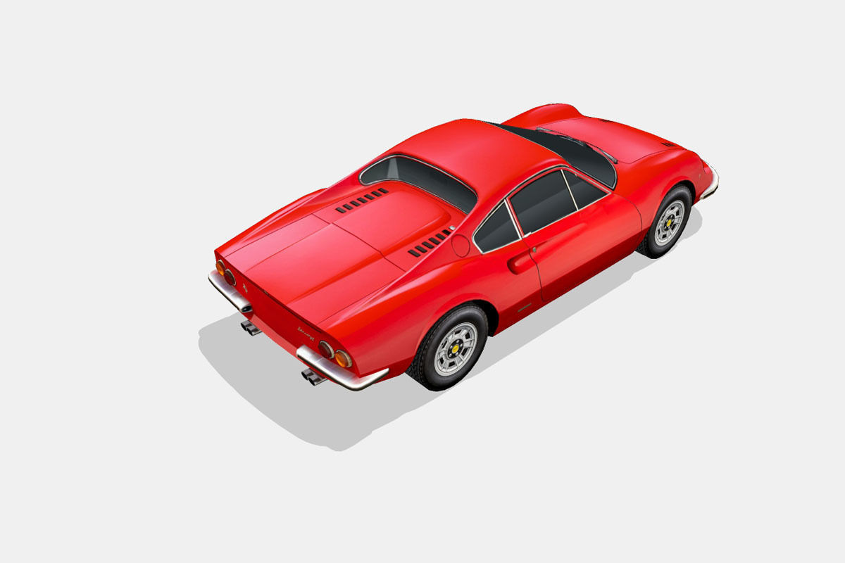 Ferrari Dino 246 GT 1969 Low-poly 3D model_12