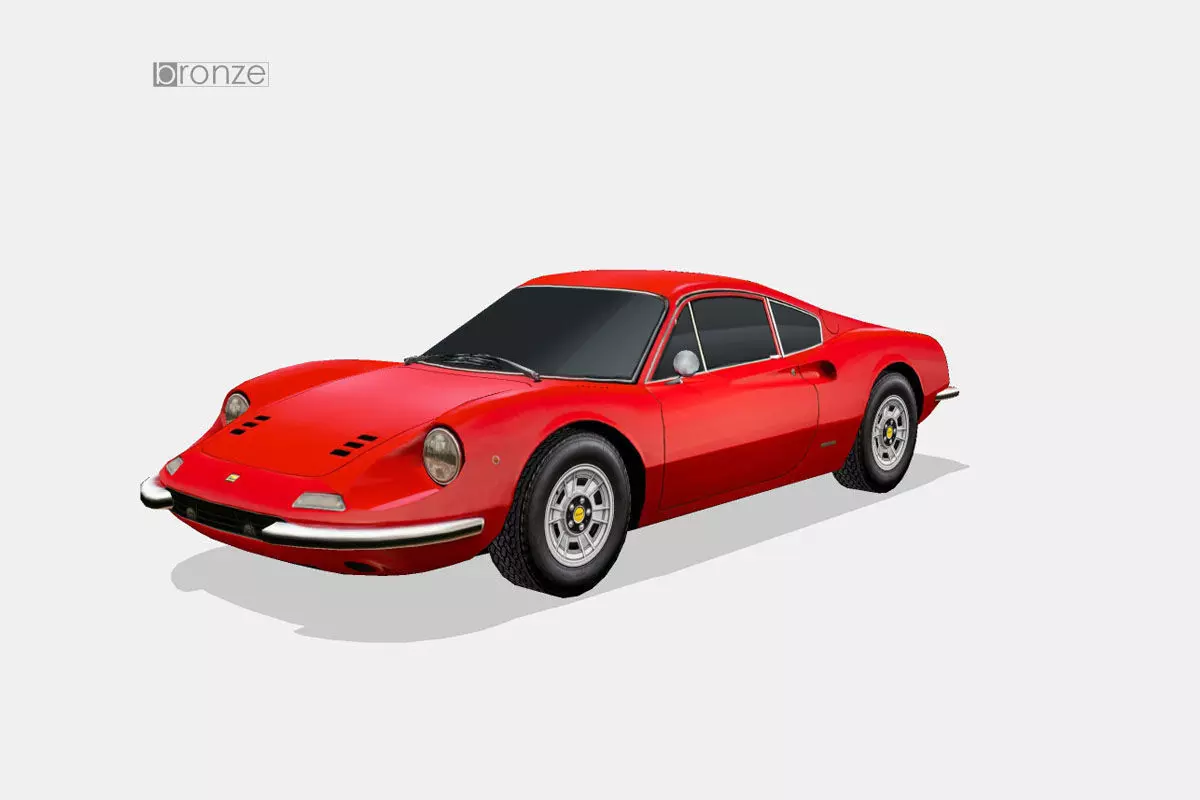 Ferrari Dino 246 GT 1969 Low-poly 3D model_0