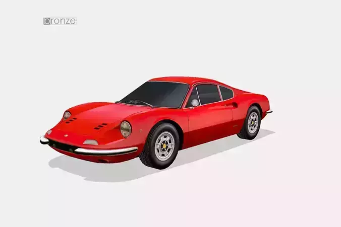 Ferrari Dino 246 GT 1969 Low-poly 3D model