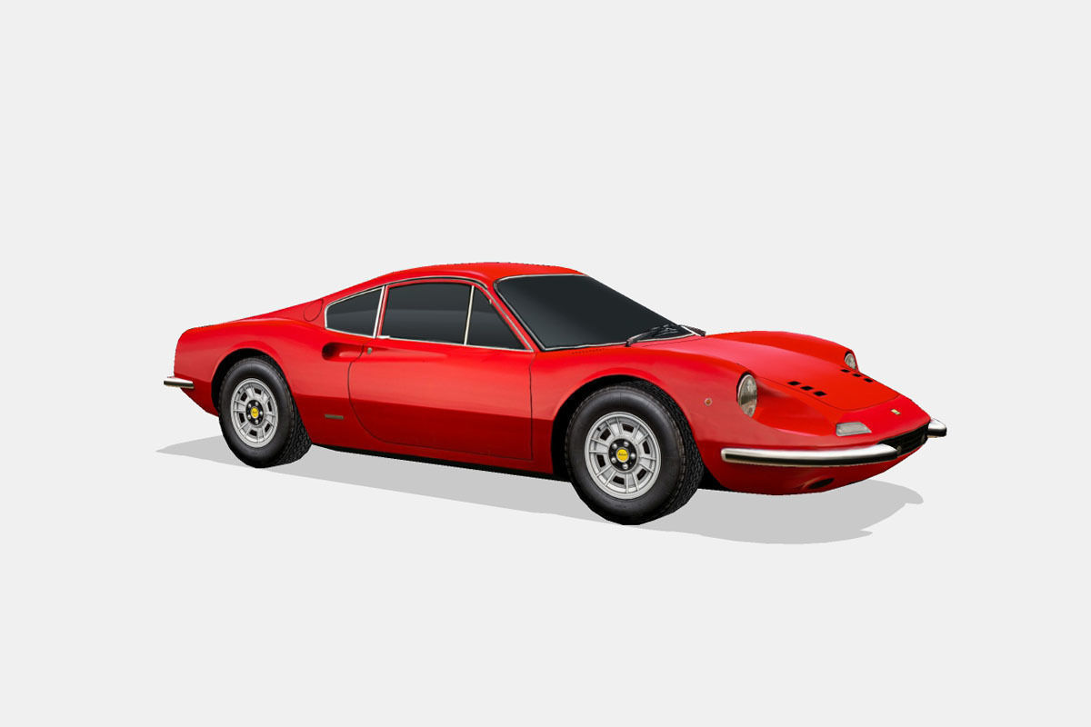 Ferrari Dino 246 GT 1969 Low-poly 3D model_15