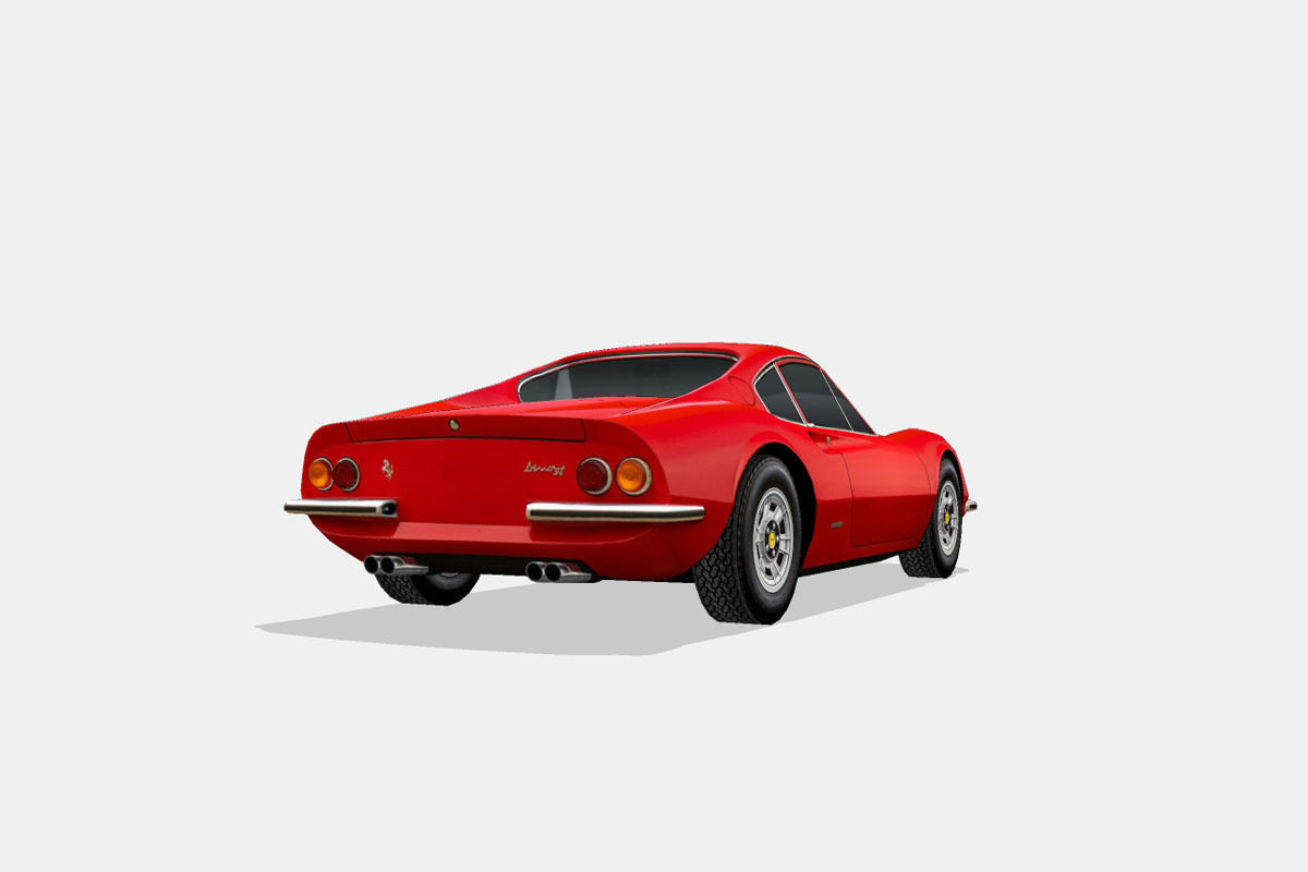 Ferrari Dino 246 GT 1969 Low-poly 3D model_11