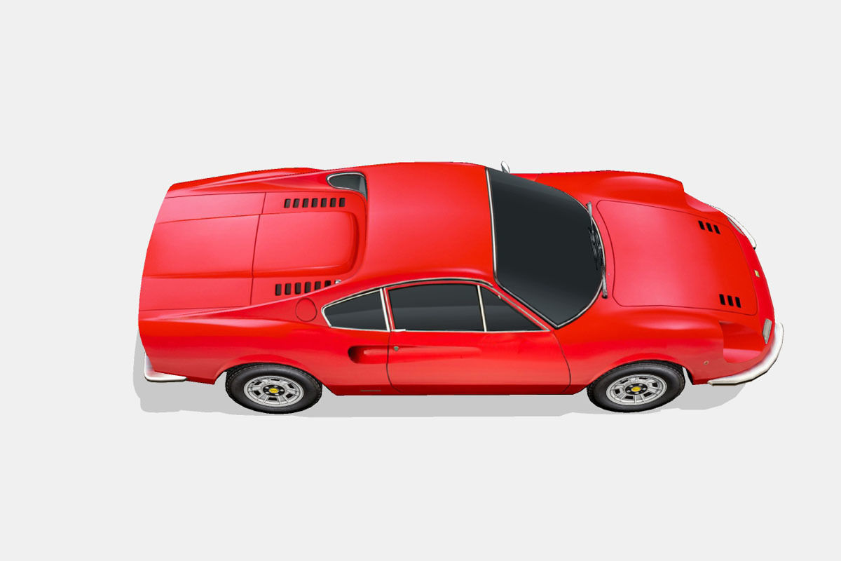 Ferrari Dino 246 GT 1969 Low-poly 3D model_13