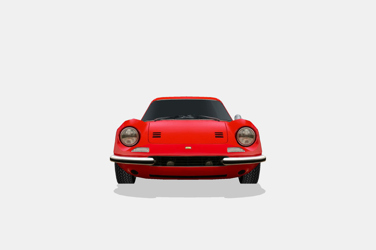 Ferrari Dino 246 GT 1969 Low-poly 3D model_3