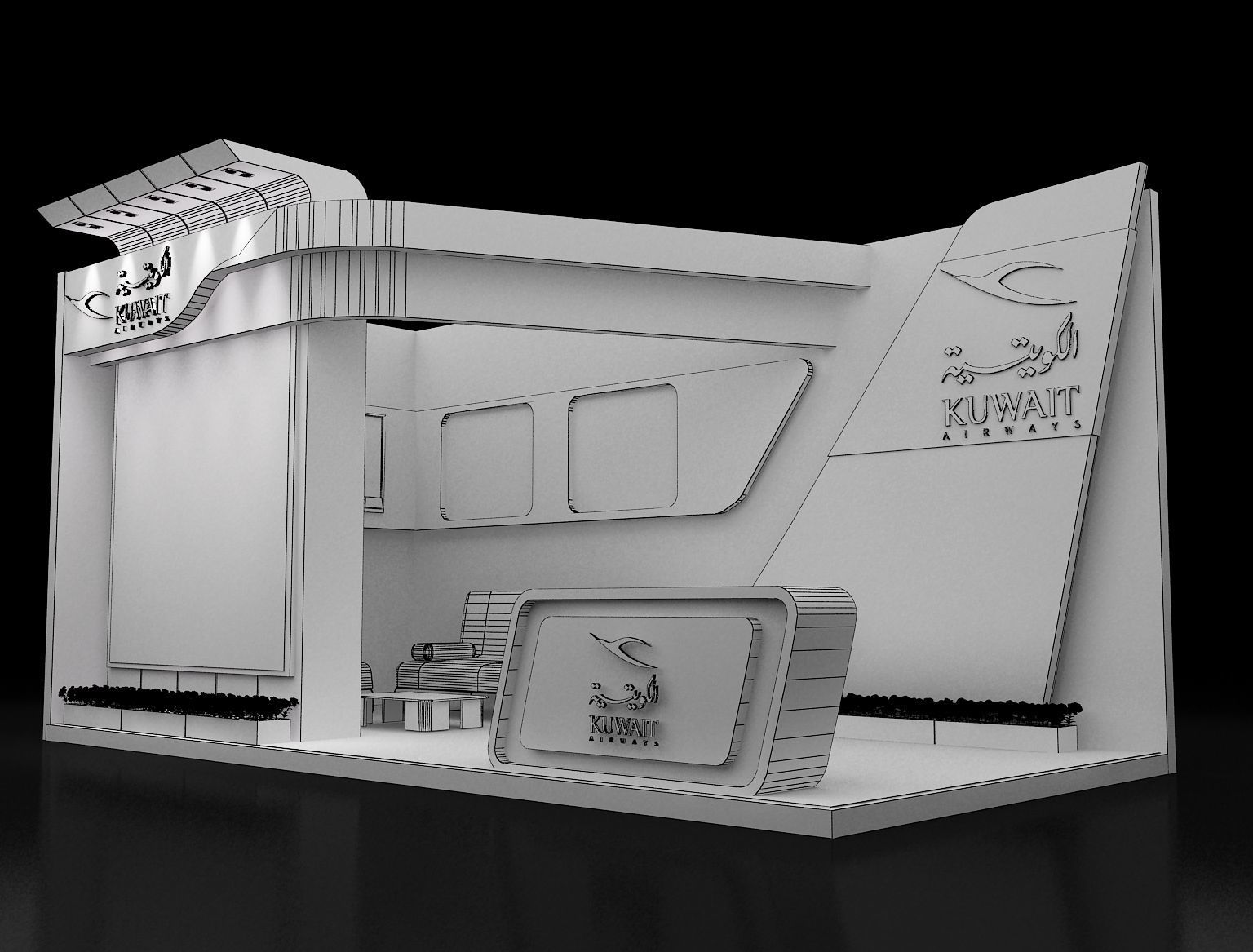 Booth Exhibition Stand a254b 3D model_1