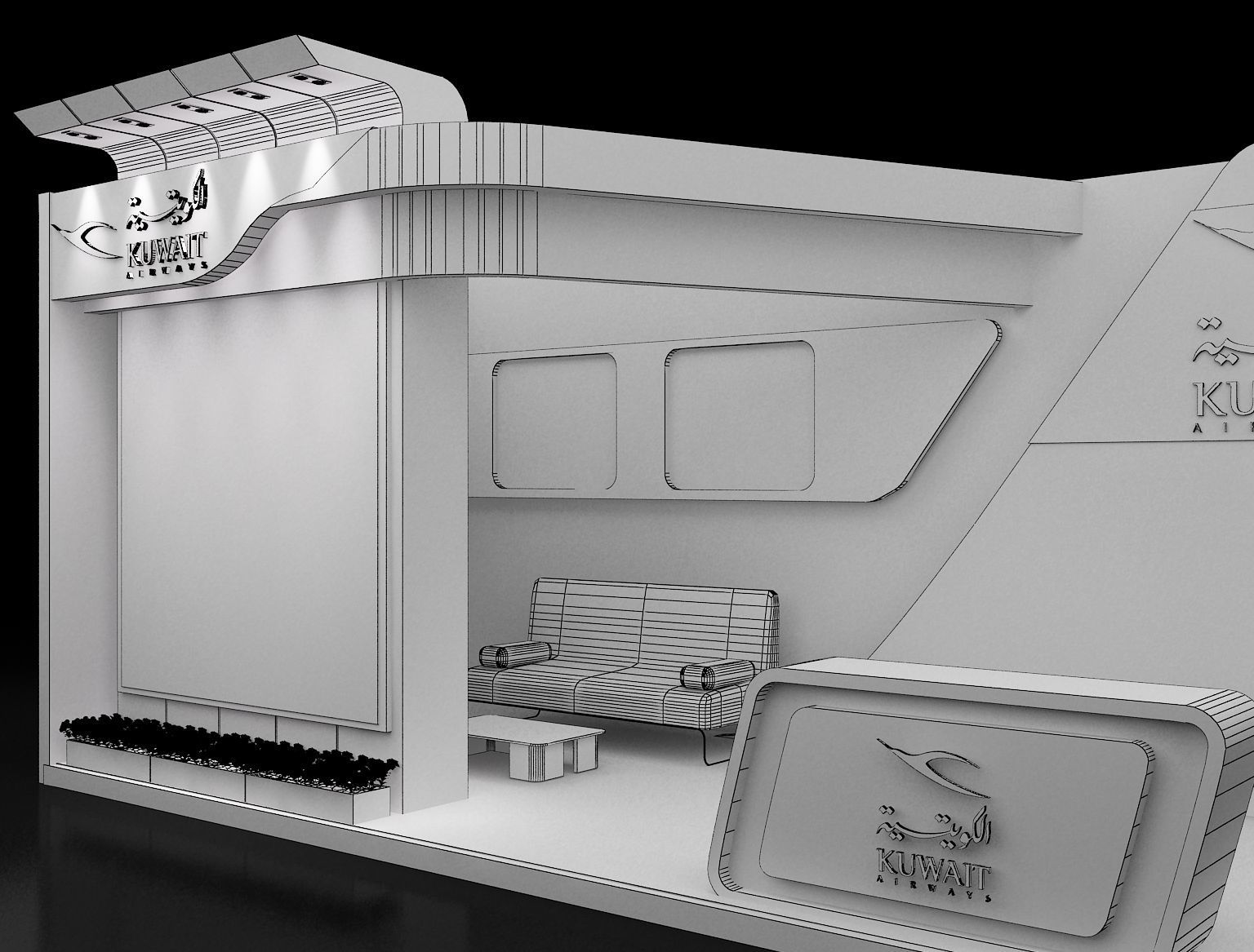 Booth Exhibition Stand a254b 3D model_7