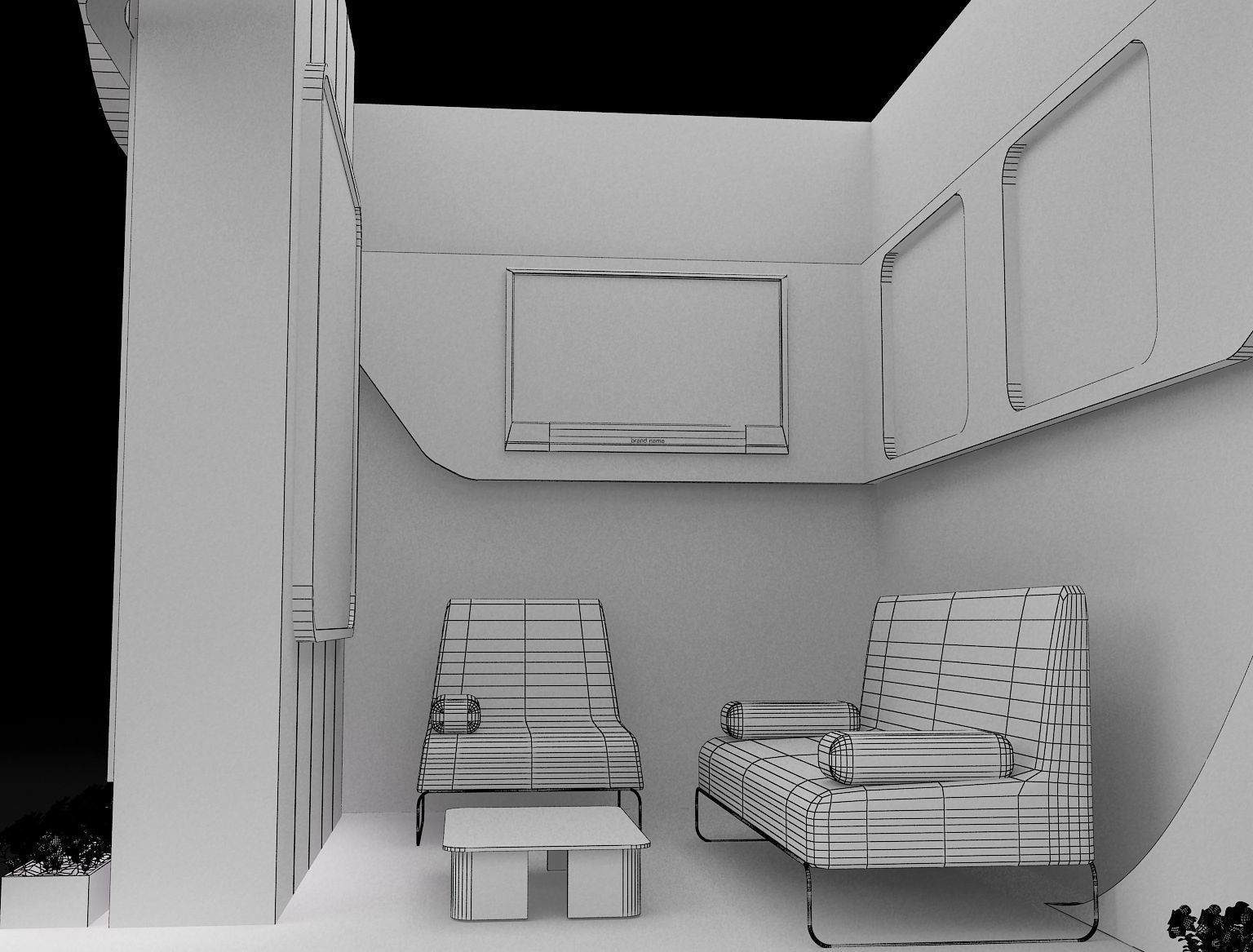 Booth Exhibition Stand a254b 3D model_9