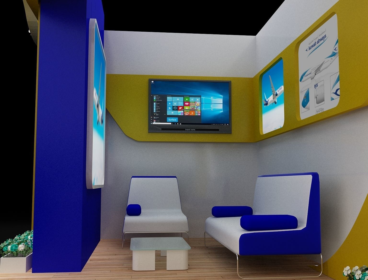 Booth Exhibition Stand a254b 3D model_8