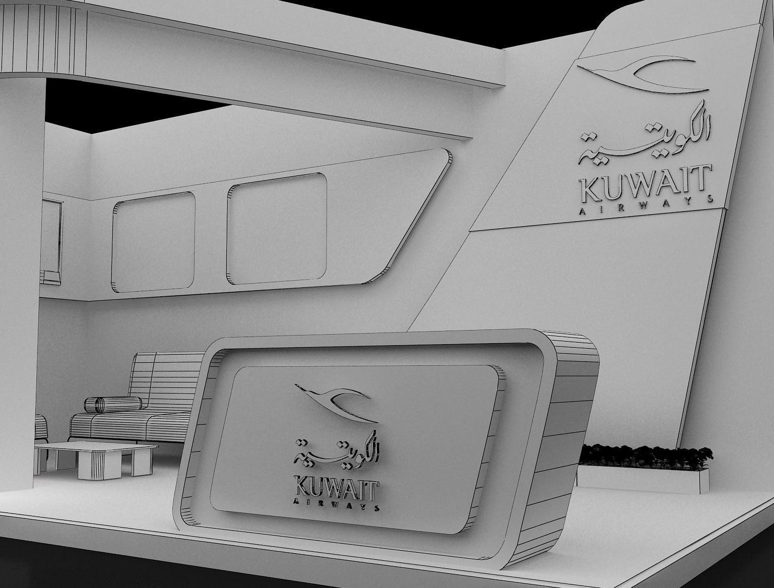 Booth Exhibition Stand a254b 3D model_11