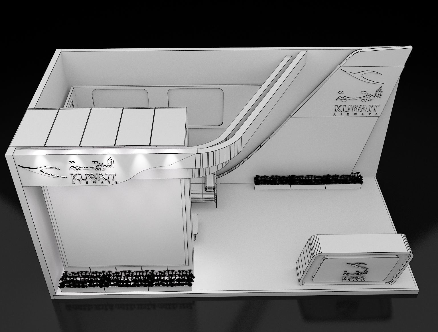 Booth Exhibition Stand a254b 3D model_5