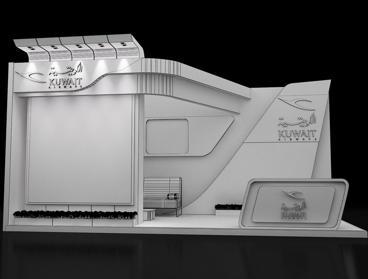 Booth Exhibition Stand a254b 3D model_3