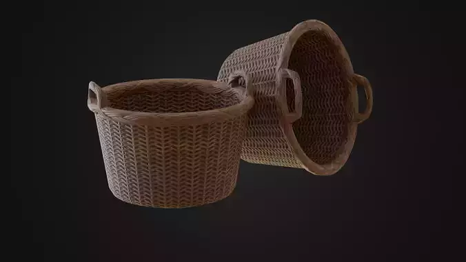 Wicker woven basket 02